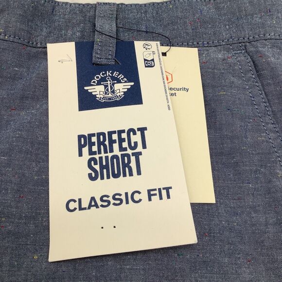Dockers Mens Perfect Short Classic Fit Shorts Blue Size‎ 36 NWT - Picture 6 of 12